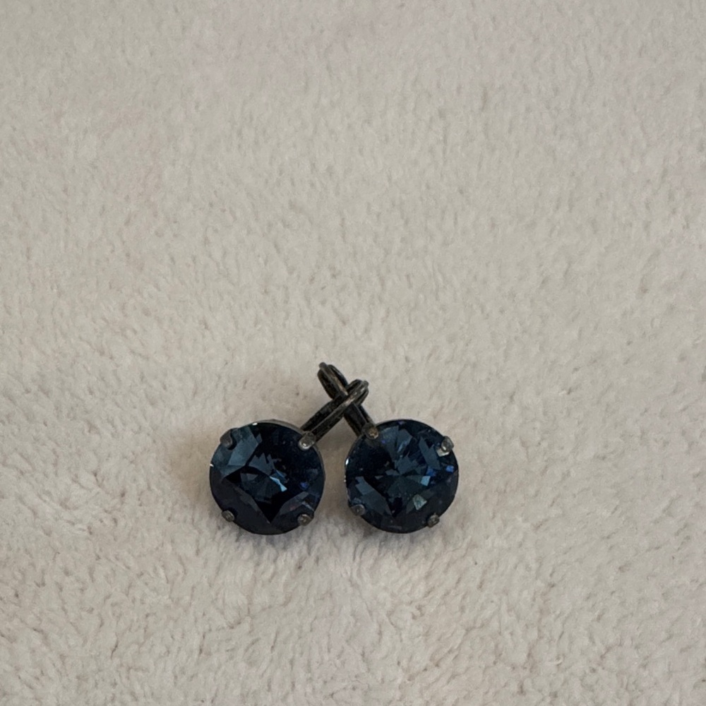 Sabika Dark Blue Crystal Earrings